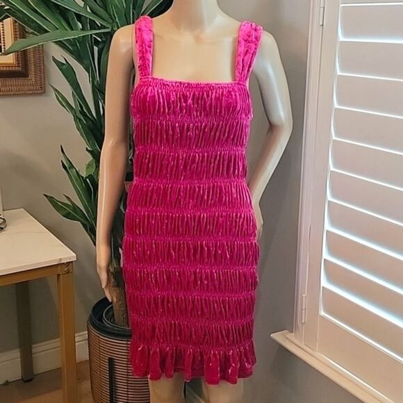 En Saison by Anthropologie size M ruched velvet dress - Picture 2 of 10